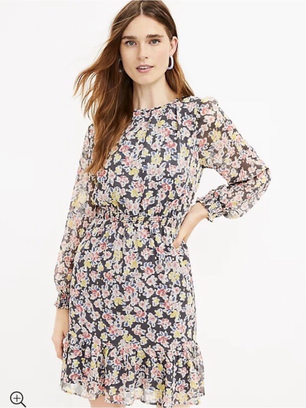 Floral Smocked Flounce Dress